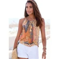 Buffalo Strandtop mit Animalprint, leichtes Blusentop, figurbetont