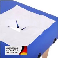 Duke-Handel Massageliegenbezug 100 Einweg Auflage mit Atemloch weiß, Vliesstoff, Gummizug: ohne, (100 Stück), atmungsaktiv, hautschonend, robust, weich