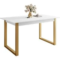 Lookway Esstisch ARTON GOLD II 140 cm ausklappbarer Tisch für 6-8 Personen, Breite: 140-195