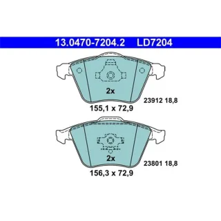 ATE Ceramic Bremsbel?ge vorne Ford Mazda Saab Volvo