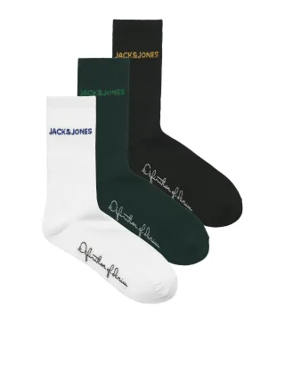 JACK&JONES - JACBRUNO TENNIS SOCKS 3 PACK JNR Black - Gr. - 37
