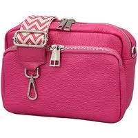 Adel Bags Schultertasche BELLA Umhängetasche für Damen, Schultertasche mit 2 Wechselriemen, echtes Leder, hergestellt in Italien