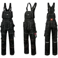 Urgent Arbeitslatzhose Arbeitslatzhose Sicherheitshose Schutzhose Workwear schwarz URGB