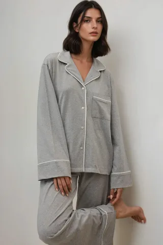Weiches Baumwoll-Pyjama-Set