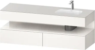 Duravit Qatego Einbauwaschtisch mit Konsolenwaschtischunterbau Weiß Supermatt 1600x550x600 mm - QA47 QA4796022840010