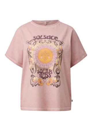 Q/S designed by - T-Shirt mit Frontprint pink - Gr. - L
