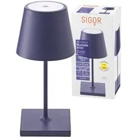 SIGOR LED Tischleuchte Tischleuchte NUINDIE Mini Pflaumenblau, Dimmbar, 1 LED Platine, 2700