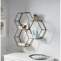 OTTO home Deko-Wandregal Lenia, 3 Ablageflächen aus Glas in einer besonderen Form kombiniert, für elegantes und modernes Wohnen, aus Metall, in 3 Farben