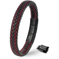 UNIQAL.de Lederarmband "MULTY COLOR" Geflochtenes Echtlederaccessoire mit Magnetverschluss (Edelstahl, Verlängerungsglied, Unisex, klassisches Design), Premium-Qualität – handgefertigt, kombinierbar, sportlich-elegant.