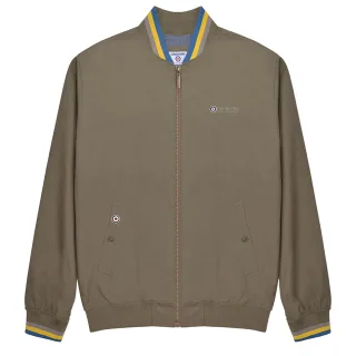 Lambretta - "Monkey" Jacke Mit kontrastfarbenen Streifen für Herren (Khakigrün)