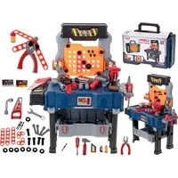 Ikonka Kinder-Werkzeug-Set Kinder Werkbank 65 teilig Werkzeug Set Spielzeug Werkstatt Tisch, (Kinder Werkbank 65 teilig Werkzeug Set Spielzeug Werkstatt Set, 65-tlg., 65 teilig Werkzeug Set Werkbank Kinder Spielzeug Koffer Tisch), 65 teilig Werkzeug 