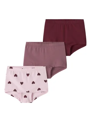 NAME IT - NMFTIGHTS 3P CUTIE HEART NOOS Parfait Pink - Gr. - 110