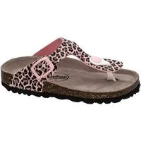 Fischer-Markenschuh Hawaii Zehentrenner aus Vegano (Lederimitat), mit Fleecefutter, Lederfußbett