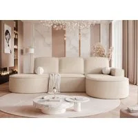 yourhouse24 Ecksofa Design-Sofa SOFIA XL in organischem Look, mit Bettfunktion & Bettkasten