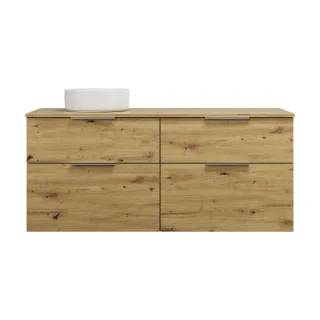 Burgbad Keramik Waschtisch-Set Eqio Eiche Dekor Urban/Alpinweiss, SGUW140LF5662C0001 SGUW140LF5662C0001