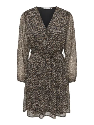 ONLY - ONLCERA LIFE 3/4 SHORT DRESS WVN NOOS Silver Mink - Gr. - XS