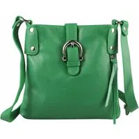 ITALYSHOP24 Schultertasche Made in Italy Damen Leder Tasche CrossOver, als Schultertasche, CrossBody, Umhängetasche tragbar