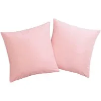 OTTO home Dekokissen Parry Microfaser, 2-er Set, unifarben, Kissenhüllen ohne Füllung, mit Reißverschluss