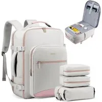OKWISH Reiserucksack Laptoprucksack Freizeitrucksack Schulrucksack (Handgepäck Business Backpack, USB Anschluss, Anti-Diebstahl, mit Laptopfach, 40L Groß), für Freizeit Arbeit Business Reisen Herren Damen Jungen Teenager
