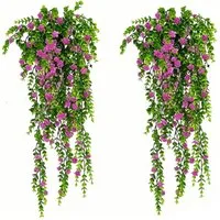 Kunstpflanze 2er Set Künstliche Eukalyptusranken, Kunstpflanzenranken, Minicloss, Künstliche Blumen, geeignet für Wand- und Wohnkultur
