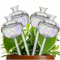 BlingBin Tropfer Bewässerungskugeln für Pflanzen, Automatisches Bewässerungssystem, (4er Set, 4-tlg., Selbstbewässernde Kugel aus Schillerndes Glas, 140 ml Kapazität/Stück), Glasbewässerung für Zimmerpflanzen, Topfpflanzen Innen Deko und Garten