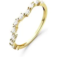 CHRIST Fingerring CHRIST Damen-Damenring 375er Gelbgold Zirkonia, Zirkonia
