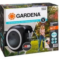 GARDENA Gartenschlauch Akku-Wand-Schlauchbox PowerRoll XXL 18V Set 40 m