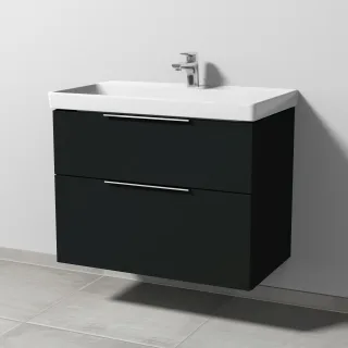 Sanipa 3way Waschtischunterbau zu Villeroy & Boch Avento Waschtisch mit 2 Auszügen, Vulkan-Matt UP6231V