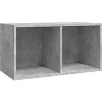 vidaXL Aufbewahrungsbox, Schallplatten-Ordnungsbox Betongrau 71x34x36 cm