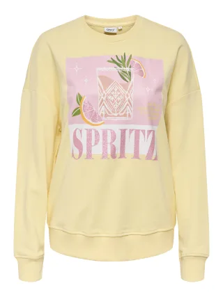ONLY - ONLKITA L/S SWEAT BOX UB CS SWT Sunlight - Gr. - L