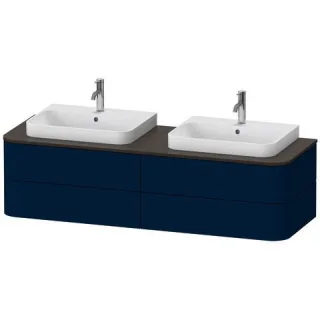 Duravit Happy D.2 Plus Konsolenwaschtischunterbau wandhängend Nachtblau Seidenmatt 1600x550x408 mm - HP4974B9898