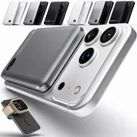 GreenHec Powerbank MagSafe iPhone 17 16 15 14 13 12 Pro Max Power Bank Wireless Powerbank MagSwift Duo Powerbank A 10000 mAh (1,5 V), Magnetische 10000mAh 5000mAh Induktiv Batterie Kabellos Laden Slim Air