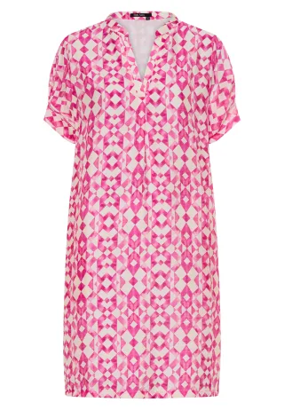 Marc Aurel - Kleid mit pinkem Print pink varied - Gr. - 44