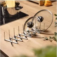 Gravidus Geschirrständer Ausziehbarer Topfdeckelhalter aus Edelstahl 9,5–80cm