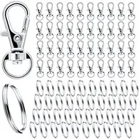 FELIXLEO Schlüsselanhänger 80 Stk. Karabiner Schlüsselanhänger mit Drehgelenk Schlüsselring (1-tlg)