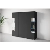 OTTO home Highboard Kenia (1 St), Modernes Highboard, mit Glastüren, Breite 135 cm