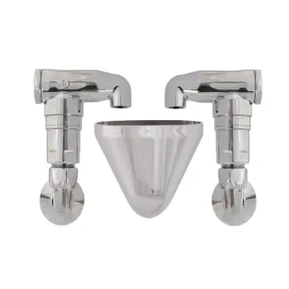 Schlösser Rohrbelüfter Bauform E 0082031550001 2-fach, DN 15, 1/2 x 1 x 1/2", verchromt
