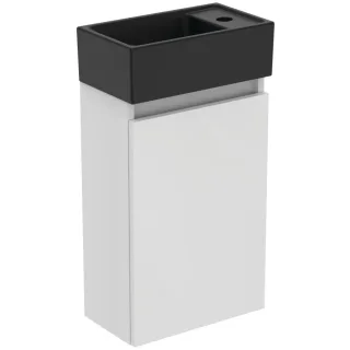 Ideal Standard Möbelpaket Eurovit+ HWB re.37cm Schw. u.Schrank 36cm m.Tür Hgl. weiss lackiert, R0578 R0578WG