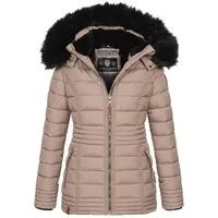 Navahoo Winterjacke Navahoo Umay Princess Damen Winter Steppjacke B900 mit kuschligem Teddyfell und abnehmbarer Kapuze