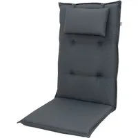 doppler® Hochlehnerauflage 7840 anthrazit Gartenstuhl Auflagen Kissen Polster für Hochlehner, (1 St., 1 Auflage), für Hochlehnerstühle UV-beständig mit abnehmbaren Kopfkissen