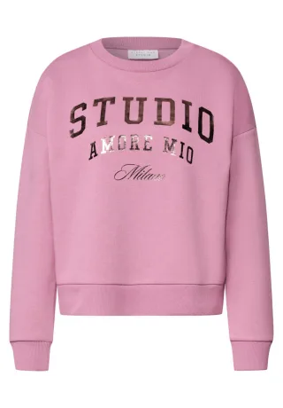 Street One - Sweatshirt mit Print pink - Gr. - 38