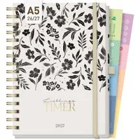 Häfft Terminkalender Lieblings-Timer Deluxe 2026/2027 / 17 Monate / A5, Wire-O-Bindung