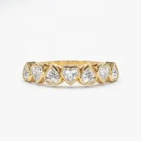ROUGEMONT Silberring Femininer Damen Fingerring in Herzform 925 Silber 18K Gold, wasserfest