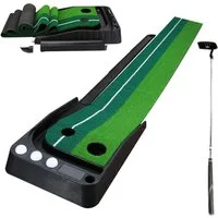 Clanmacy Puttingmatte Golf Puttingmatte Golfmatte Golf Übungsmatte Ball Rückkehr System (1-St)