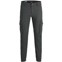 Jack & Jones Cargohose Cargo Pants PAUL FLAKE AKM 542 Twill Gummibund für Bio-Baumwolle nachhaltig Slim fit unifarben wärmend