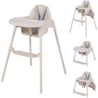COSTWAY Hochstuhl (1 St), Kinderhochstuhl, 4 in 1 Babystuhl, mit 2 Höhen