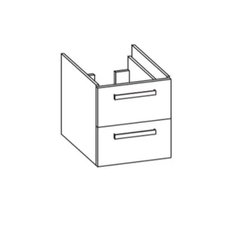 Artiqua 411 Waschtischunterschrank für Vero Air 235050 Eiche Weiß quer NB, 411-WU2L-D77-7185-440 411-WU2L-D77-7185-440