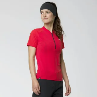 SALEWA - Pedroc Pro Dry'Ton Half Zip T-Shirt Damen - Rot (Gr.XL/2XL)