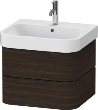 Duravit Happy D.2 Plus Waschtischunterbau wandhängend Nussbaum gebürstet Matt 575x490x415 mm - HP438 HP4385069690000