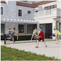 SPORTNOW Pickleballnetz Pickleball-Netzsystem mit Tragetasche (1-St), Metallrahmen für Innen- und Außenbereich